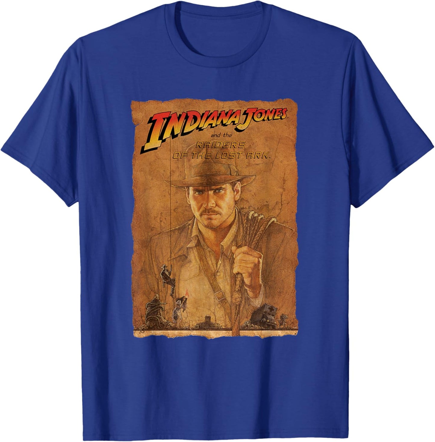 Lucasfilm Indiana Jones Raiders of The Lost Ark Poster Art T-Shirt - T-Shirt | Royal