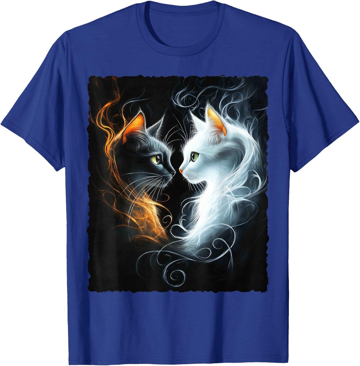 Cute Magical Cat Kitten Fantasy Art Design T-Shirt - T-Shirt | Royal