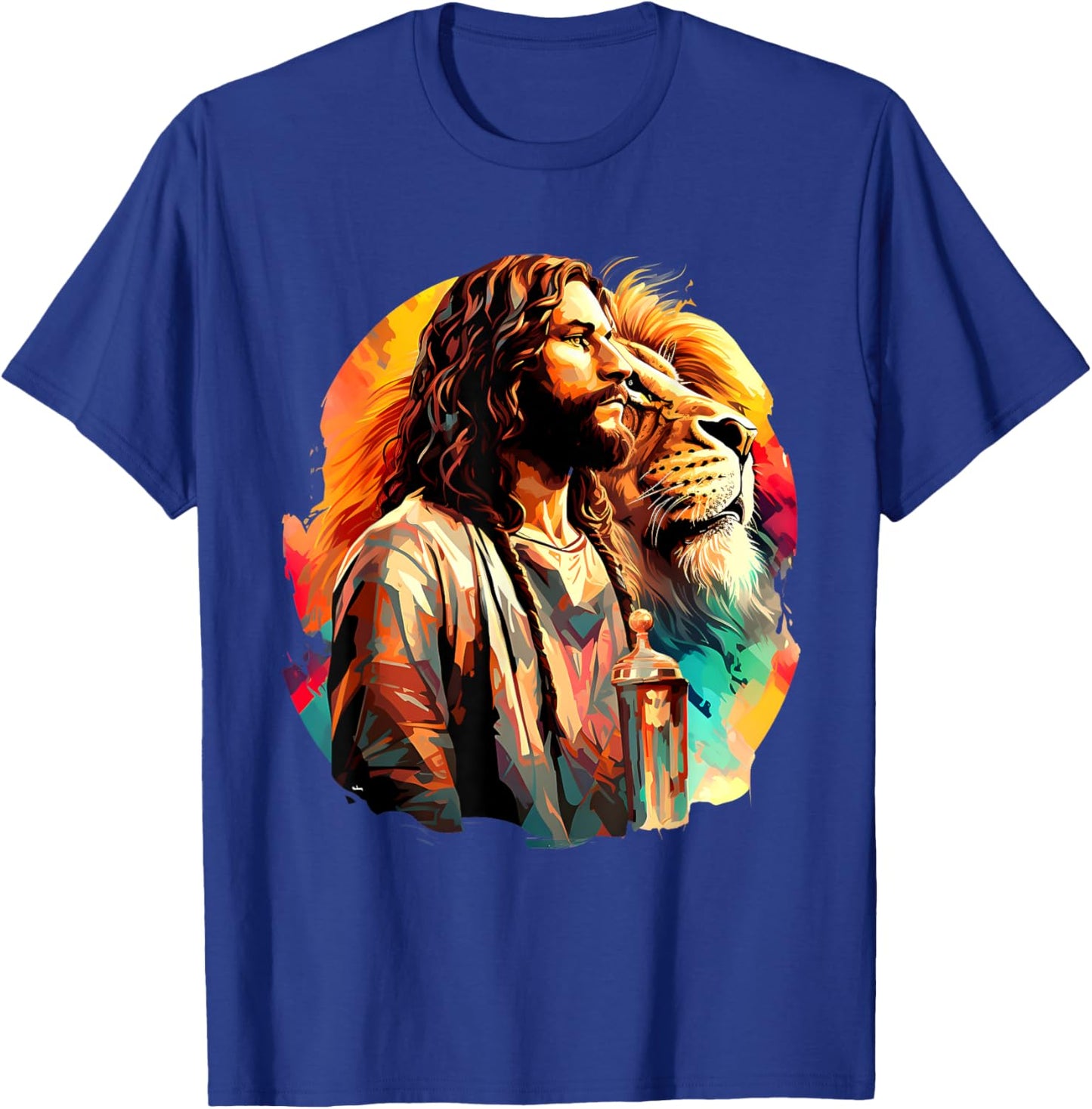 Lion Of Judah Jesus Christian Faith Men Women Gifts T-Shirt - T-Shirt | Royal