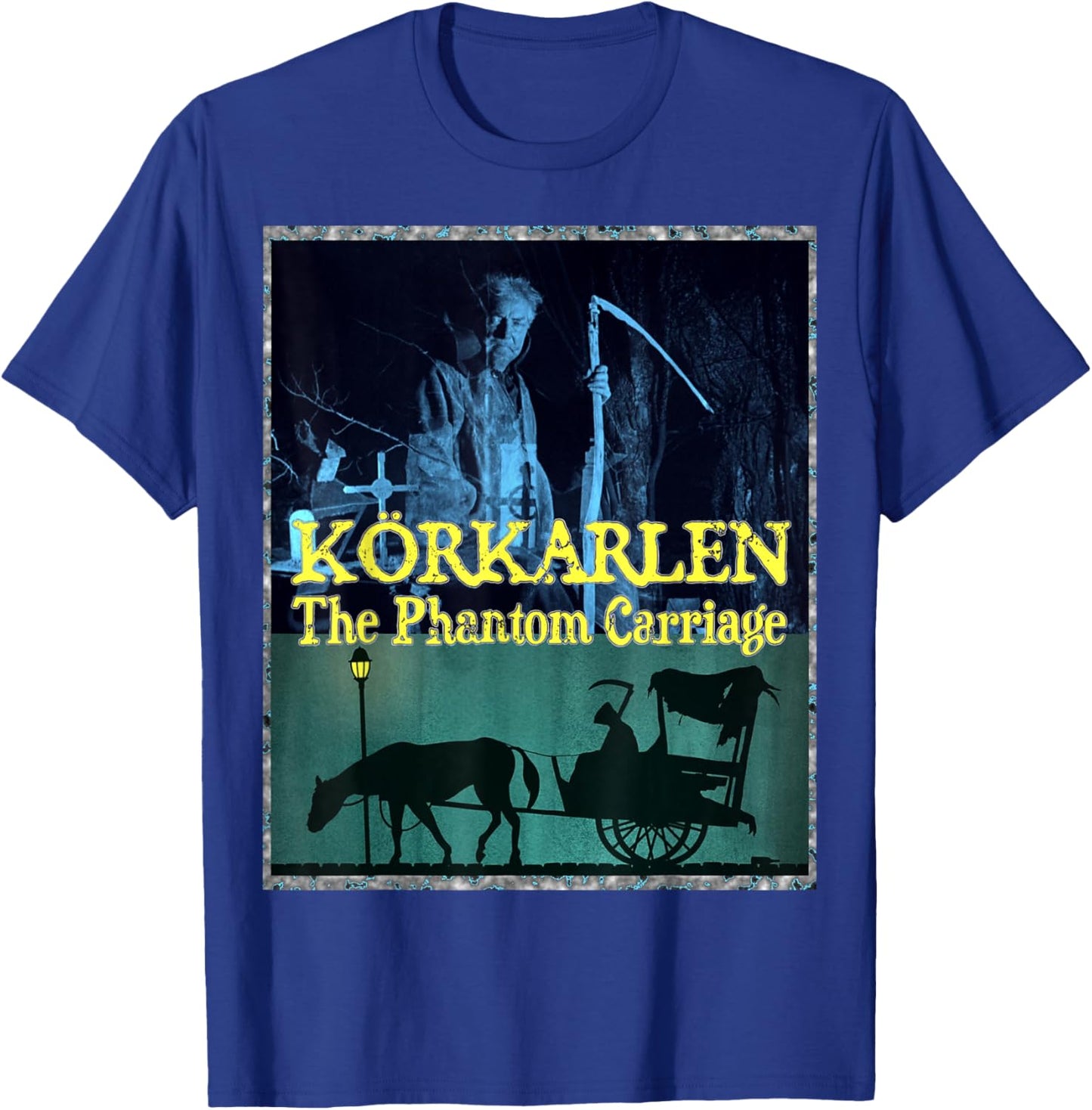 Vintage Classic Horror Körkarlen The Phantom Carriage T-Shirt - T-Shirt | Royal