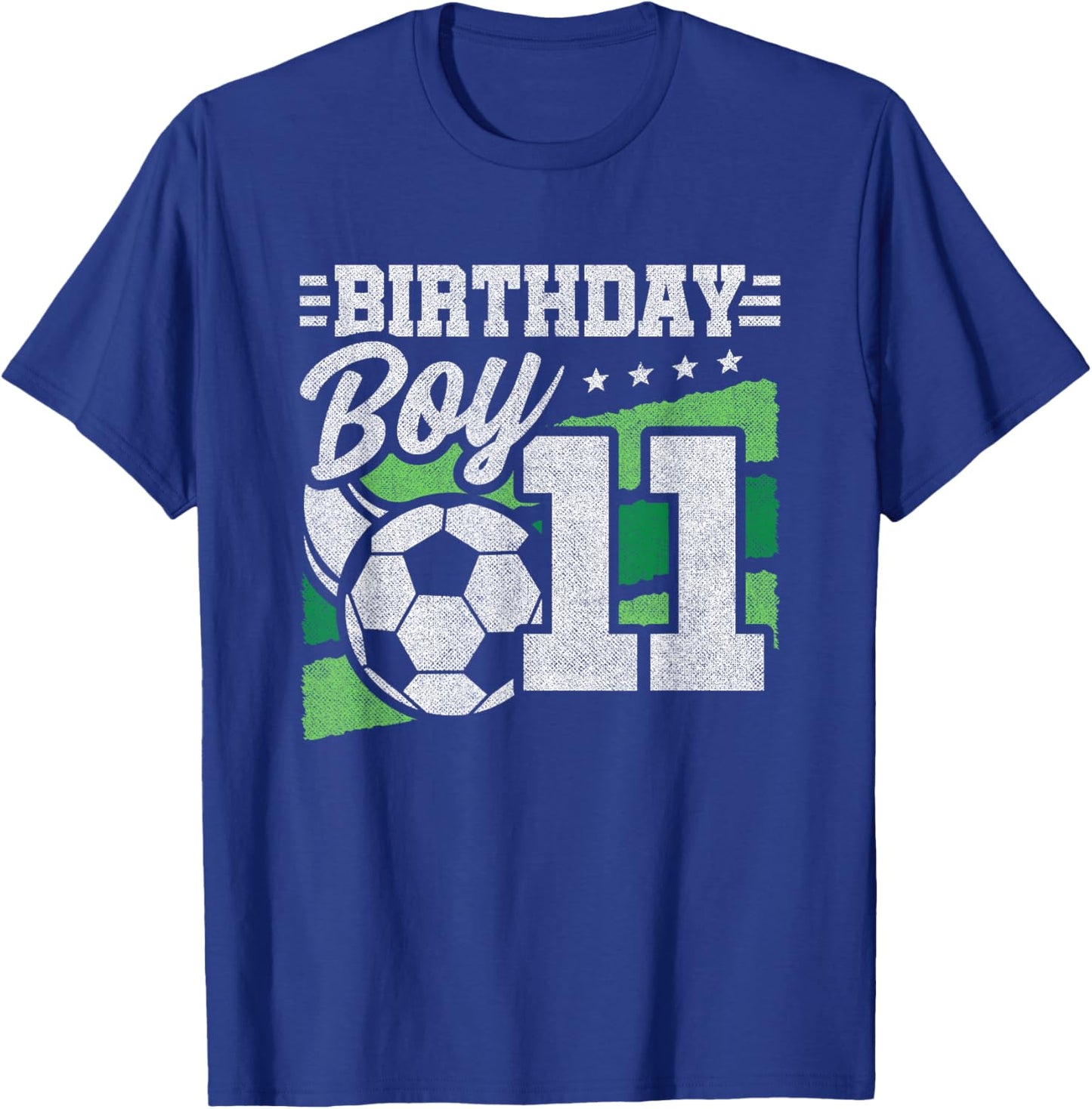 11 Year Old Soccer Birthday - Boys 11th Birthday Soccer T-Shirt - T-Shirt | Royal