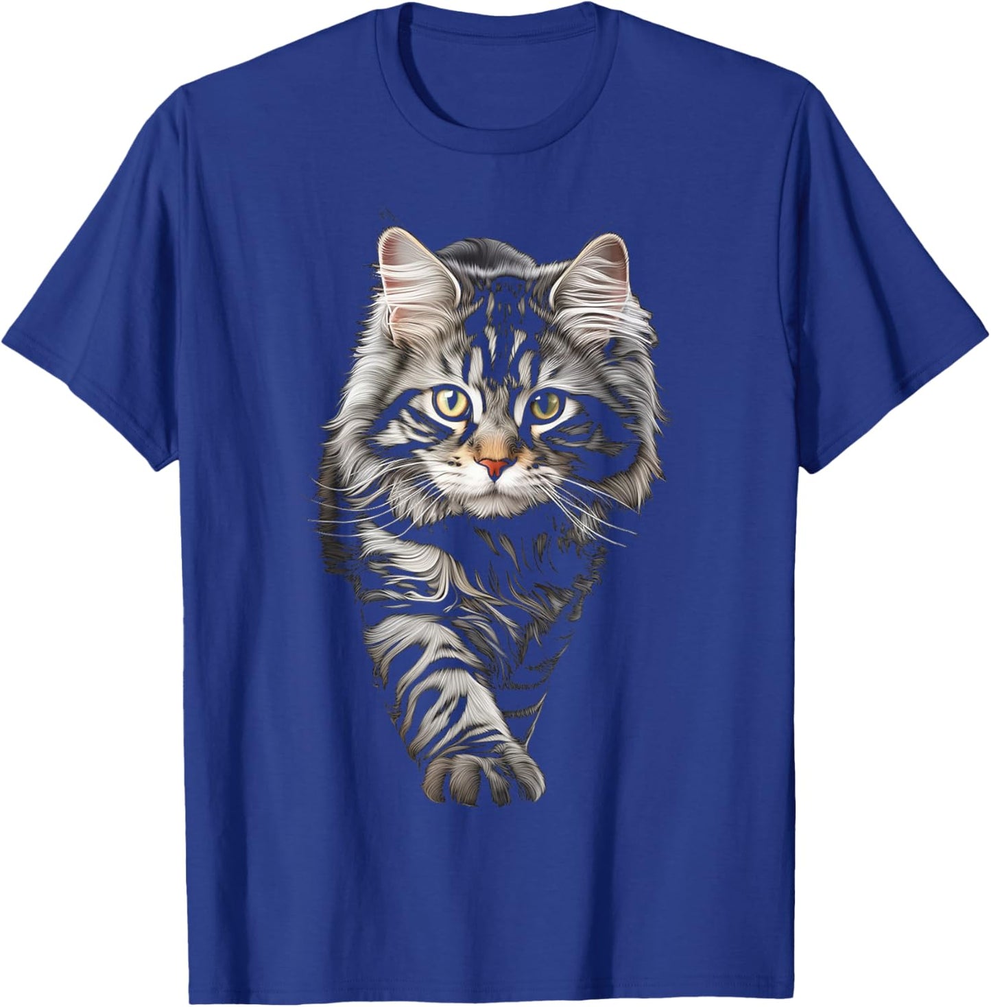 Cat Graphic Pet Illustration Cat Women Kids T-Shirt - T-Shirt | Royal