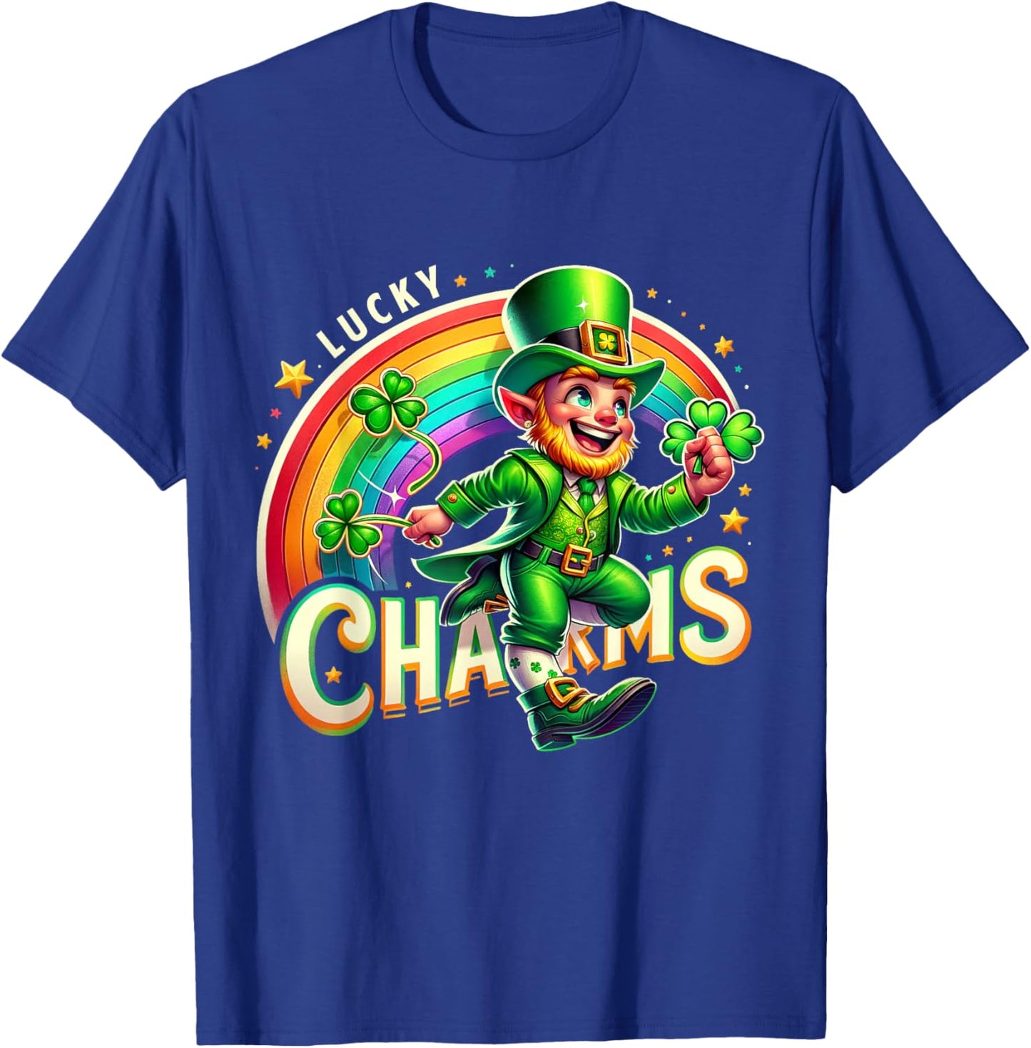 Lucky Charms Leprechaun St Patrick's Day Rainbow Irish Kids T-Shirt - T-Shirt | Royal