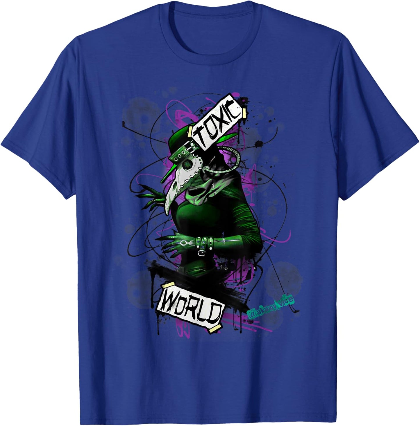 Plague Doctor Steampunk Punk Ink Art Women and Kids T-Shirt - T-Shirt | Royal