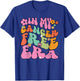 Groovy Flowers In My Cancer Free Era Breast Cancer Warrior T-Shirt - T-Shirt | Royal