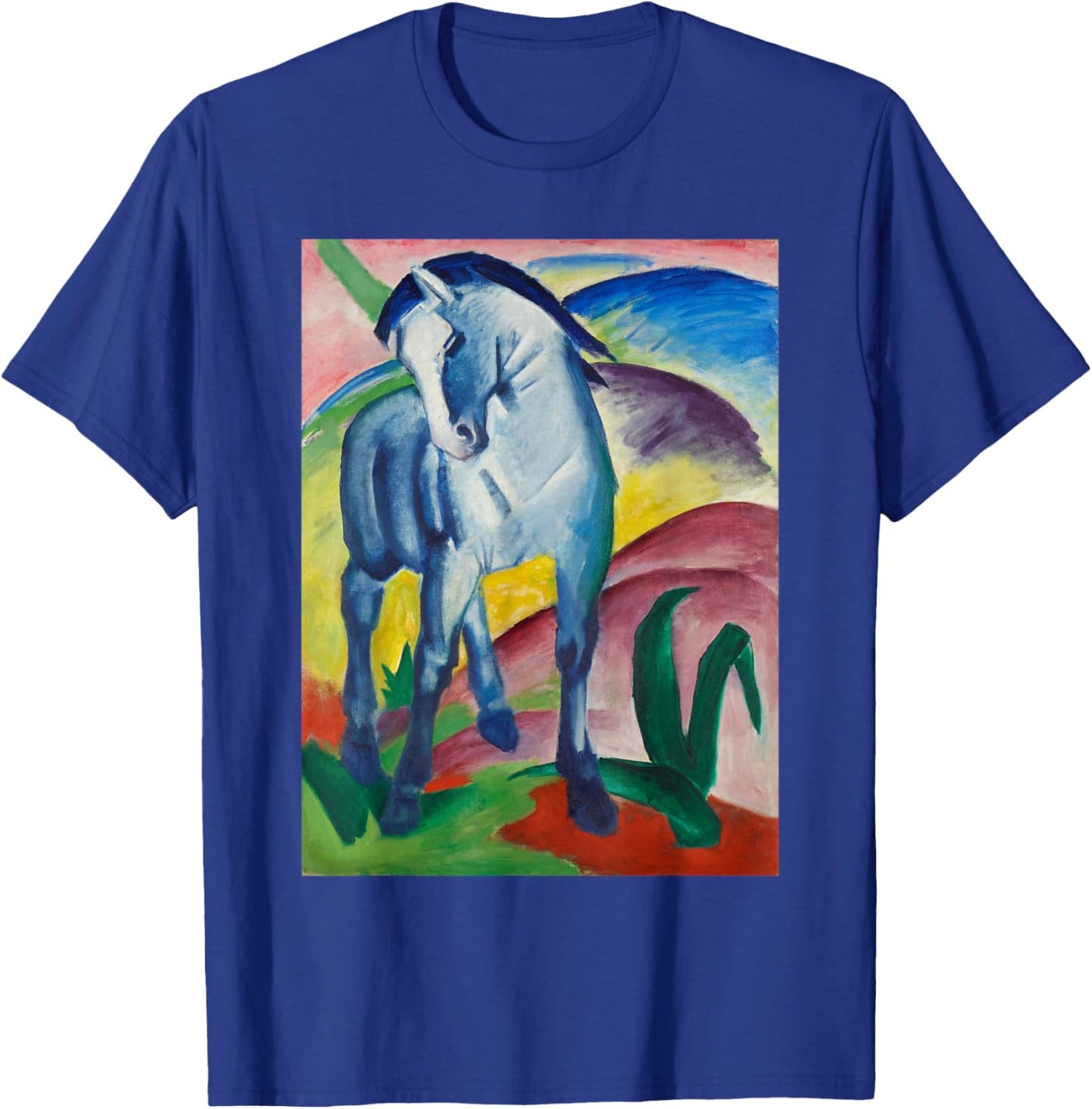 Blue Horse Franz Marc Colorful Expressionism T-Shirt - T-Shirt | Royal