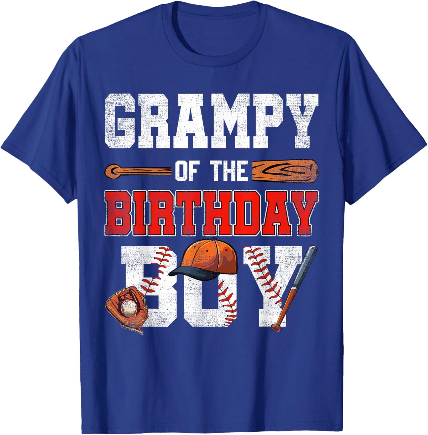 Grampy Of The Birthday Boy Baseball Bday Family T-Shirt - T-Shirt | Royal