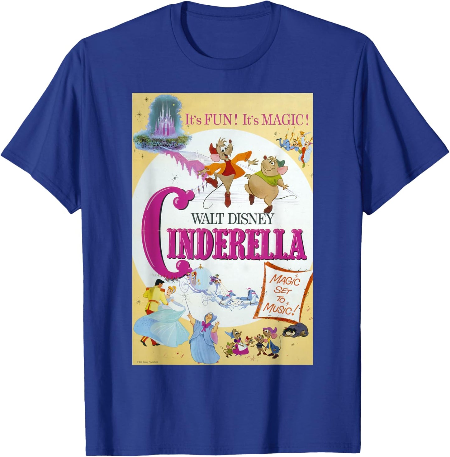 Disney Cinderella Vintage Poster Small T-Shirt - T-Shirt | Royal