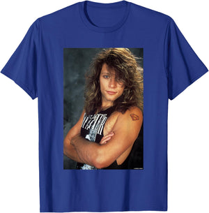 Portrait of Jon Bon Jovi 1990 by Michael Grecco T-Shirt - T-Shirt | Royal