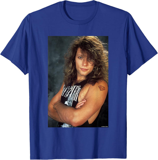Portrait of Jon Bon Jovi 1990 by Michael Grecco T-Shirt - T-Shirt | Royal
