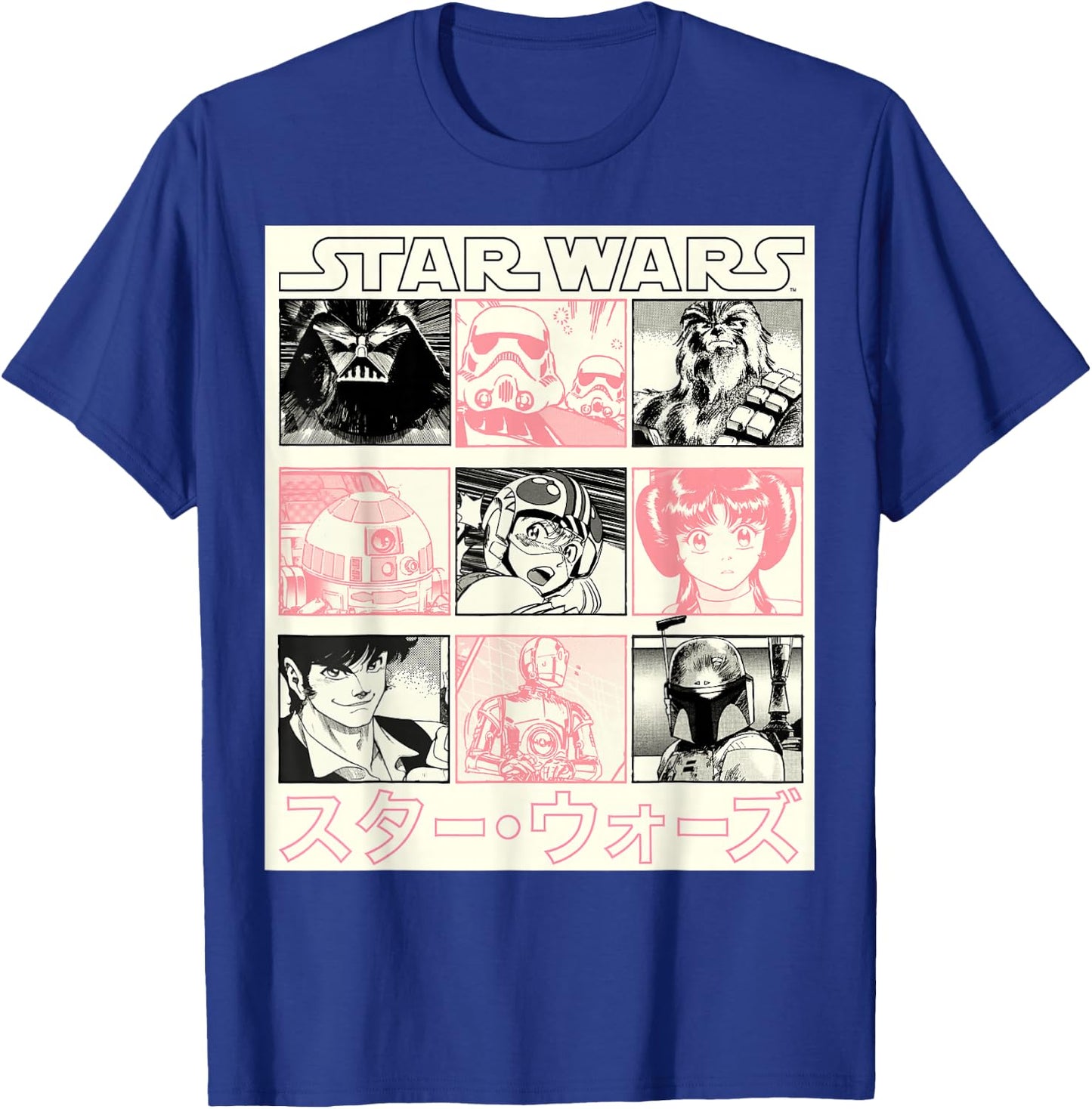 Star Wars Manga Style Comic Panels T-Shirt - T-Shirt | Royal