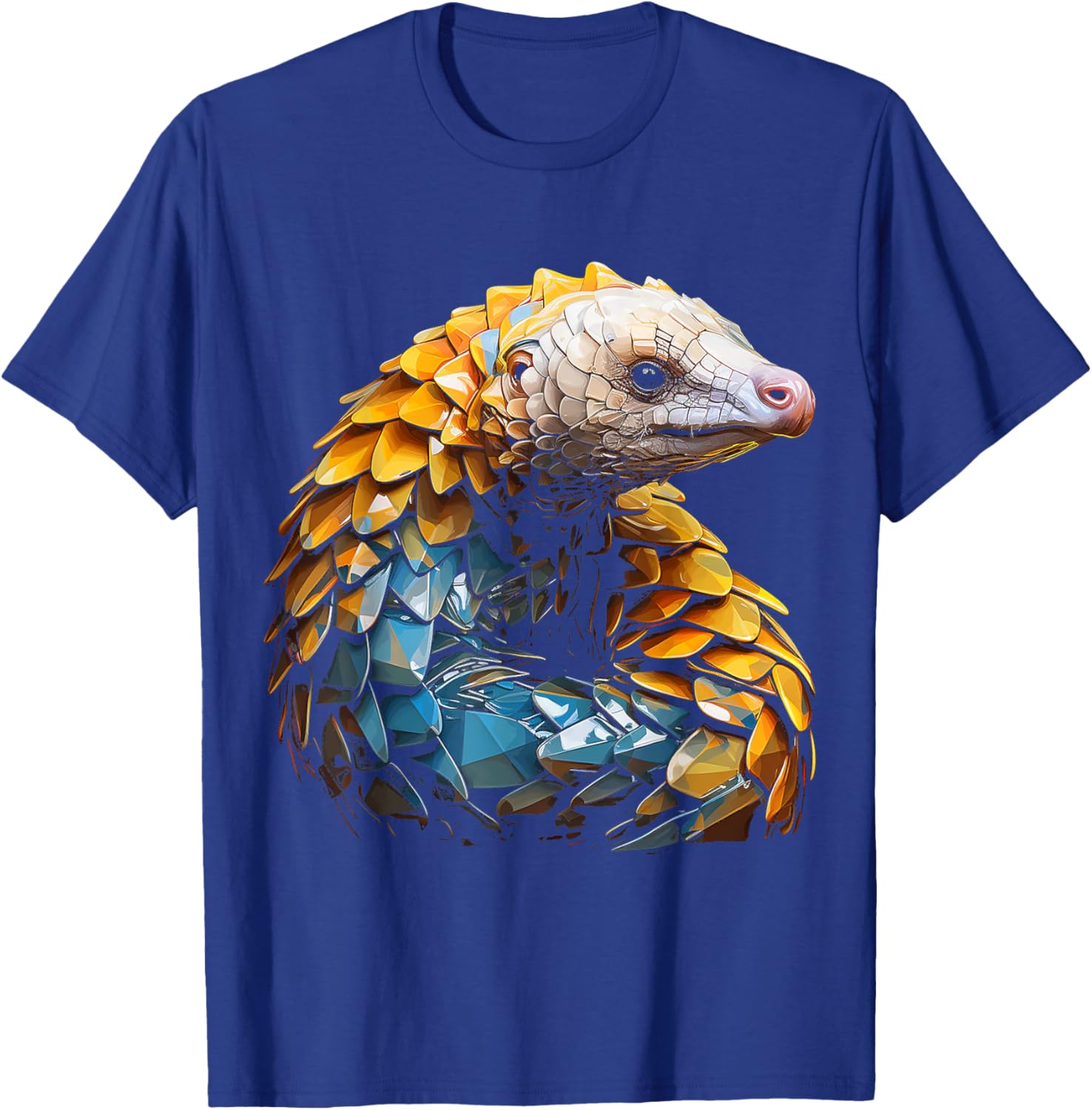 Pangolins Colorful Art Animal Graphic Polygon Pangolins T-Shirt - T-Shirt | Royal