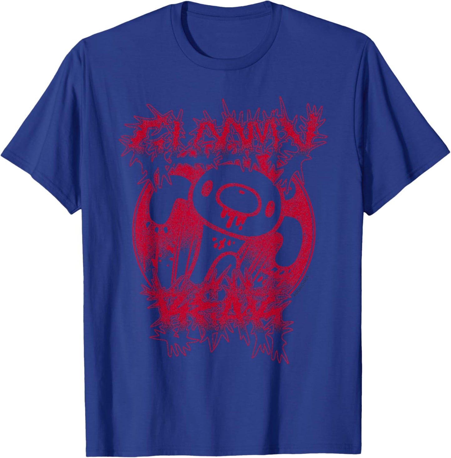 Gloomy Bear The Naughty Grizzly Gothic Red Text Anime T-Shirt - T-Shirt | Royal