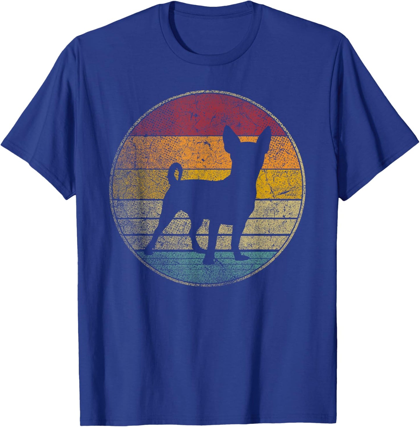 Chihuahua Dog Vintage Distressed Retro Style Silhouette Gift T-Shirt - T-Shirt | Royal