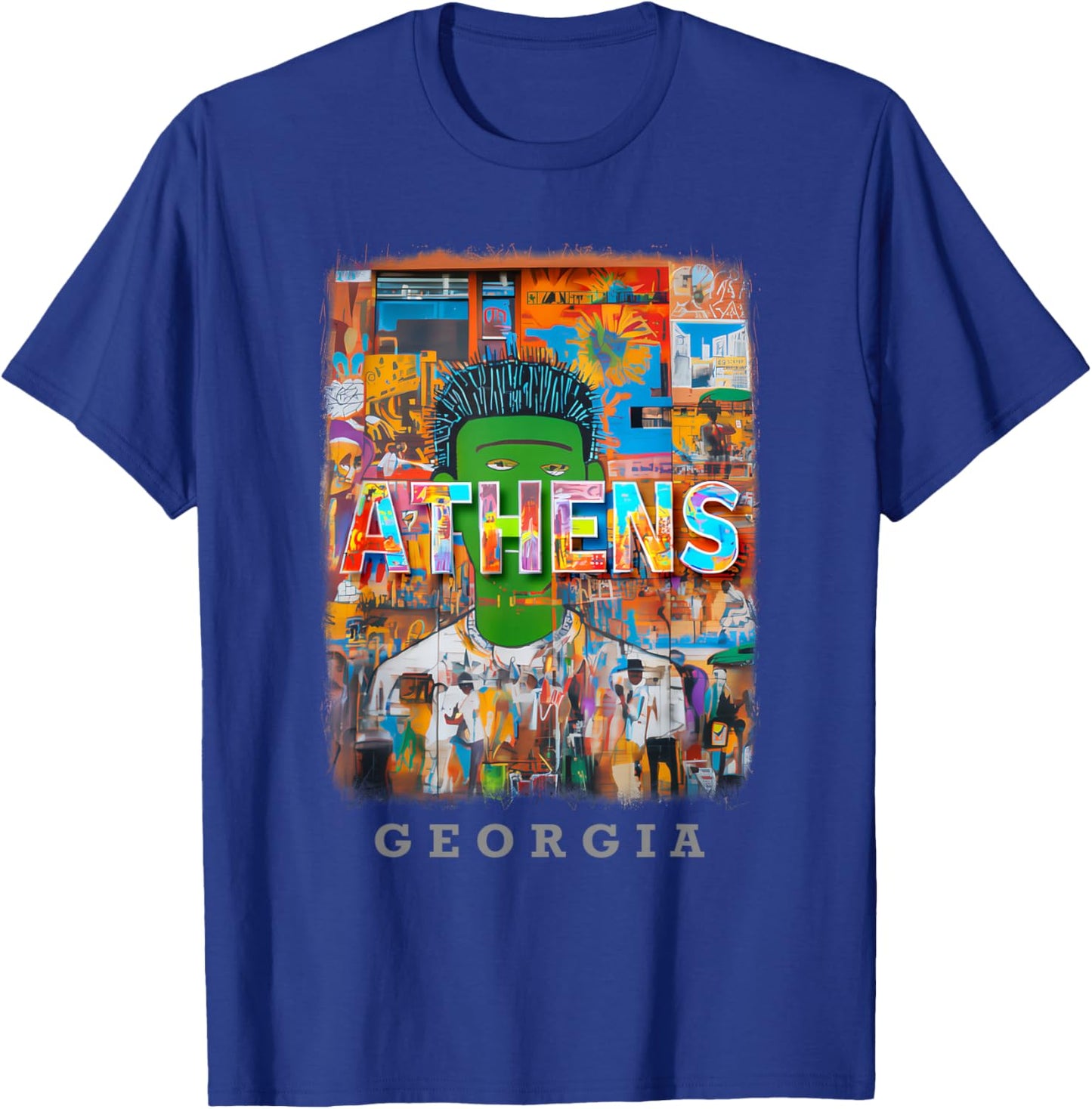 Athens Georgia GA Music and Art SD146 T-Shirt - T-Shirt | Royal