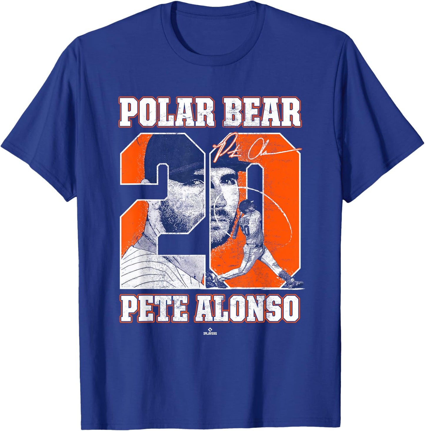 Polar Bear Pete Alonso New York MLBPA T-Shirt - T-Shirt | Royal