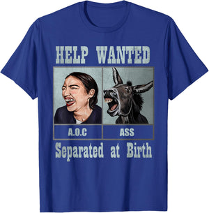 Funny Anti AOC Alexandria Ocasio Cortez Donkey t shirt T-Shirt - T-Shirt | Royal