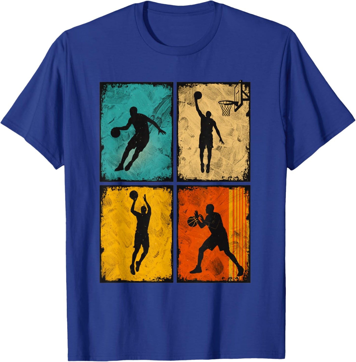 Cool Basketball Player Boys Kids Men Basketball T-Shirt - T-Shirt | Royal