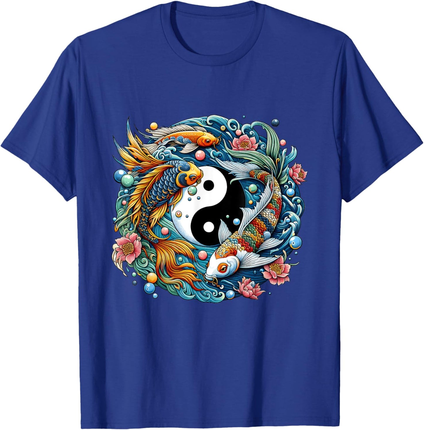 Chinese Yin Yang Koi Fish Harmony Artistic Creations T-Shirt - T-Shirt | Royal