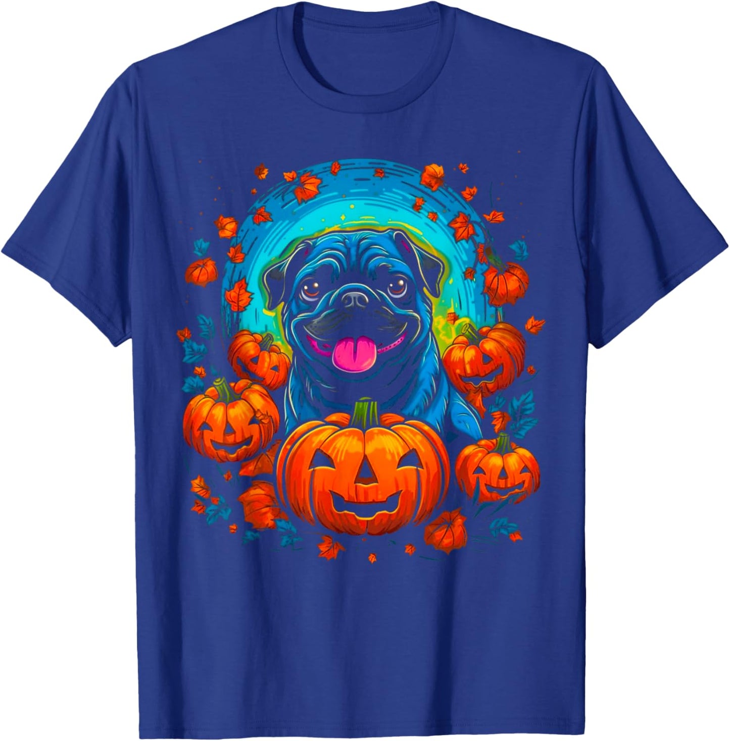 Pug Dog Halloween T-Shirt - T-Shirt | Royal
