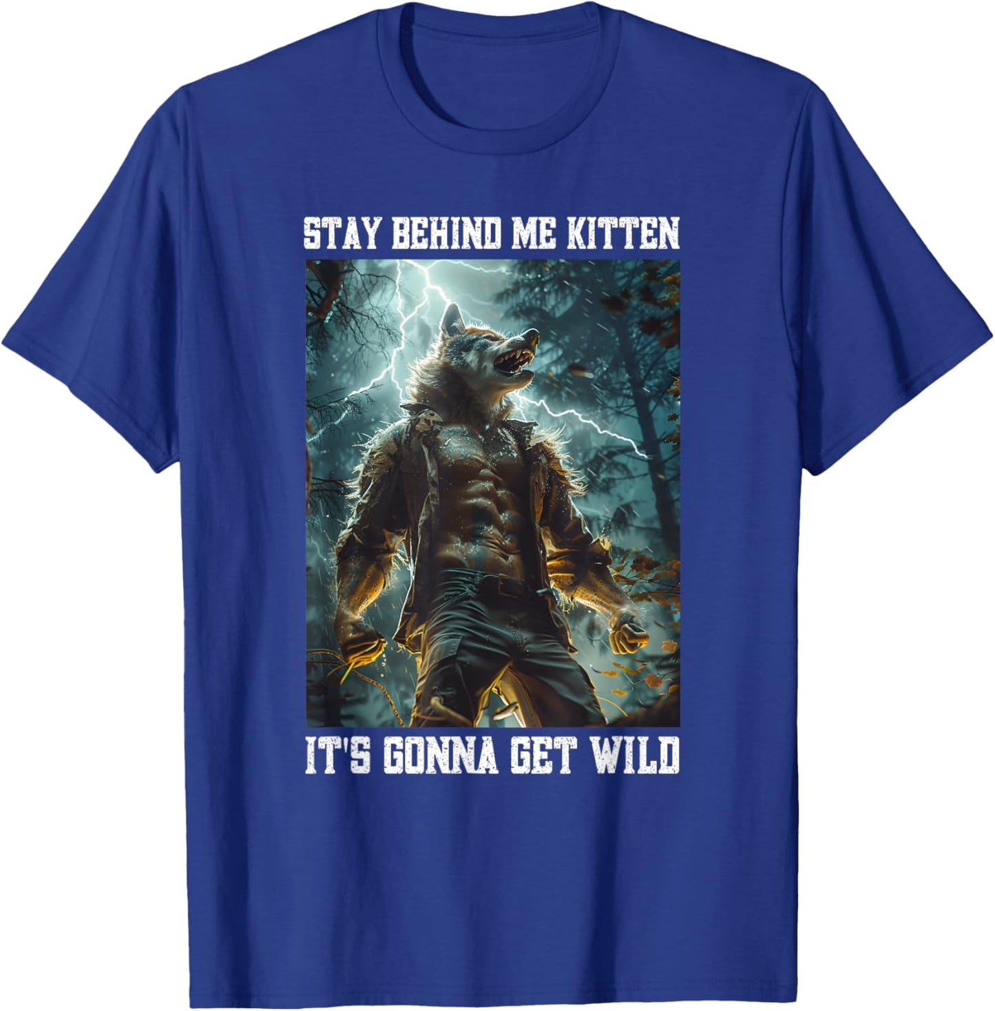 Cringy Werewolf Kitten Wolf Meme Cringe Alpha T-Shirt - T-Shirt | Royal