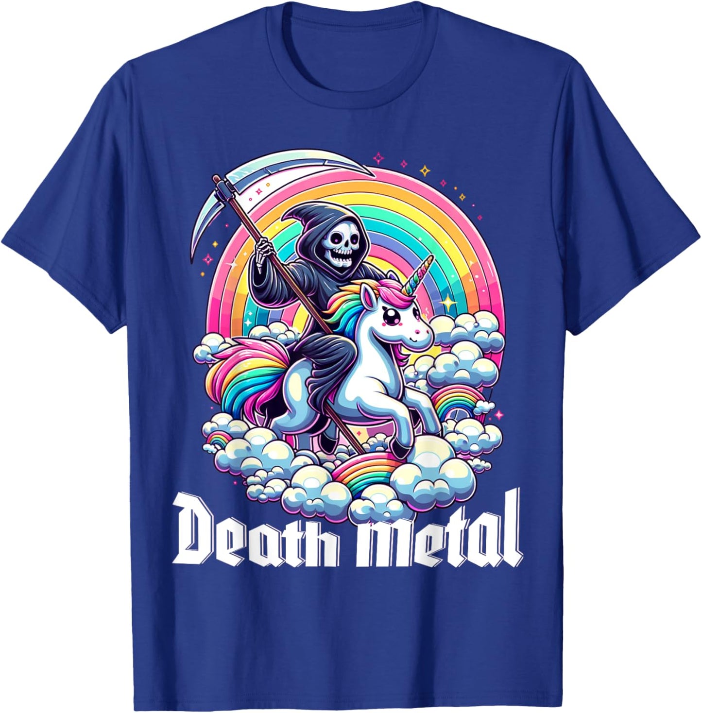 Unicorn Death Metal T-Shirt - T-Shirt | Royal
