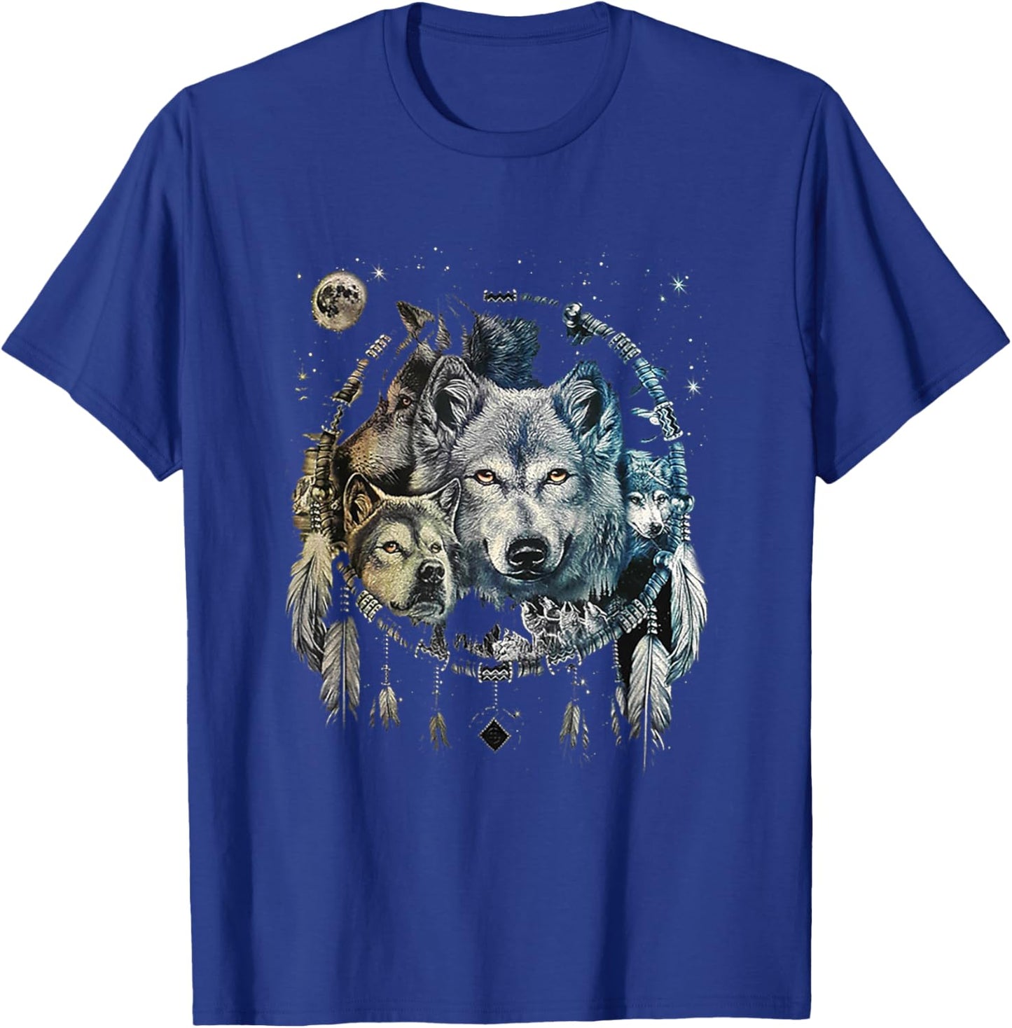 Wolf Dream Catcher T-Shirt - T-Shirt | Royal