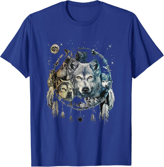 Wolf Dream Catcher T-Shirt - T-Shirt | Royal