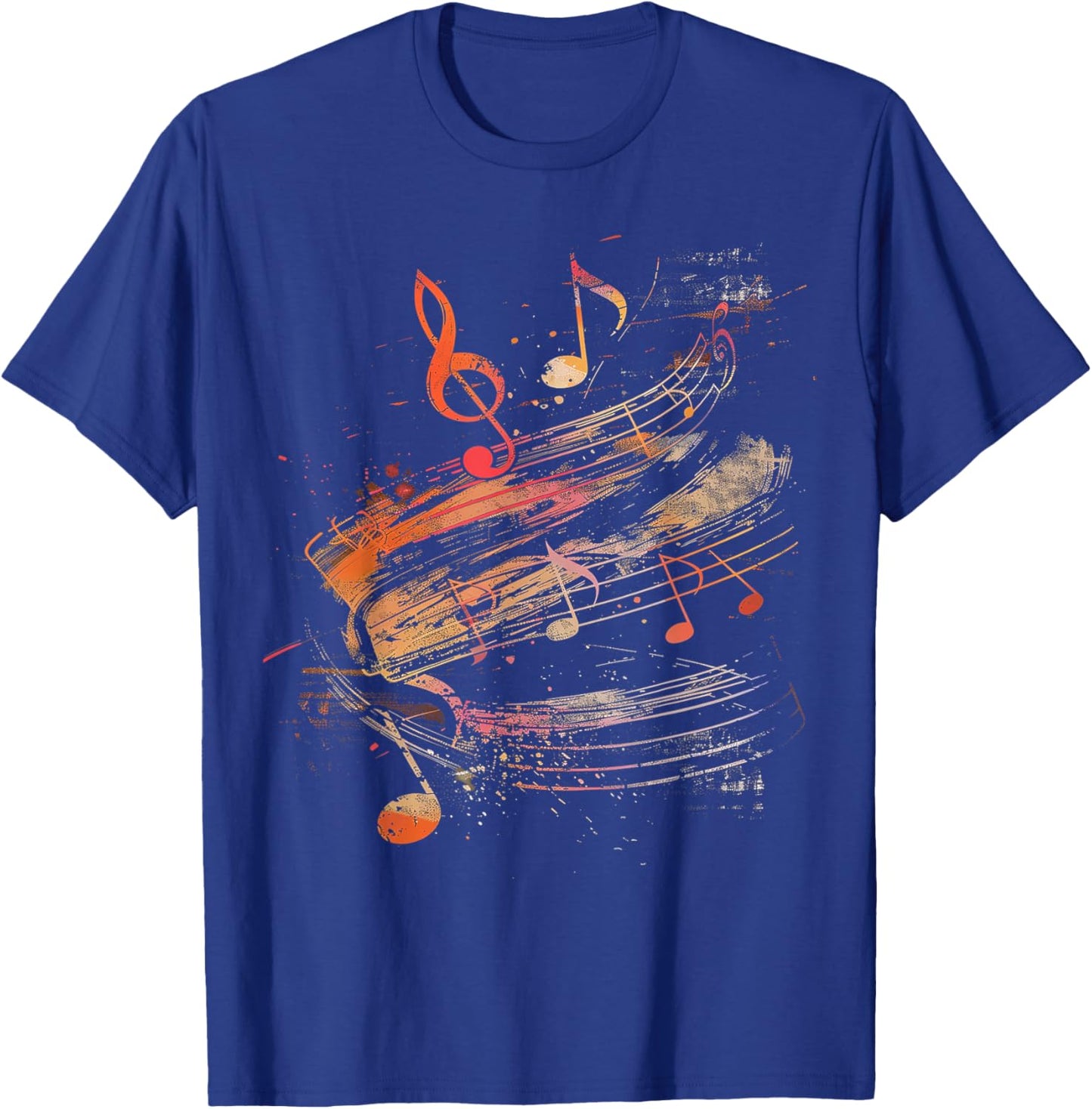 Musical Notes Graffiti T-Shirt - T-Shirt | Royal
