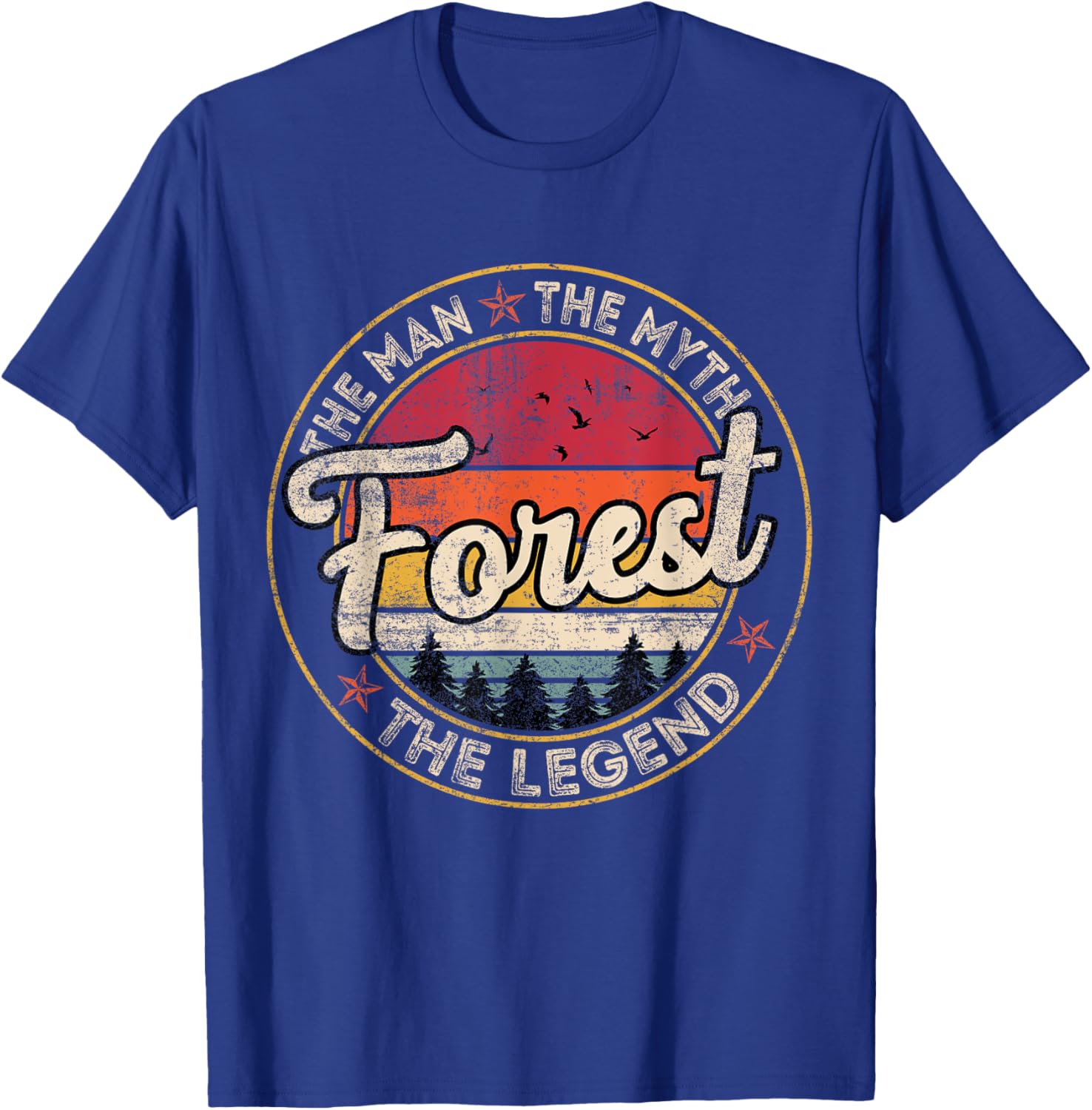 Forest The Man The Myth The Legend Personalized Name T-Shirt - T-Shirt | Royal