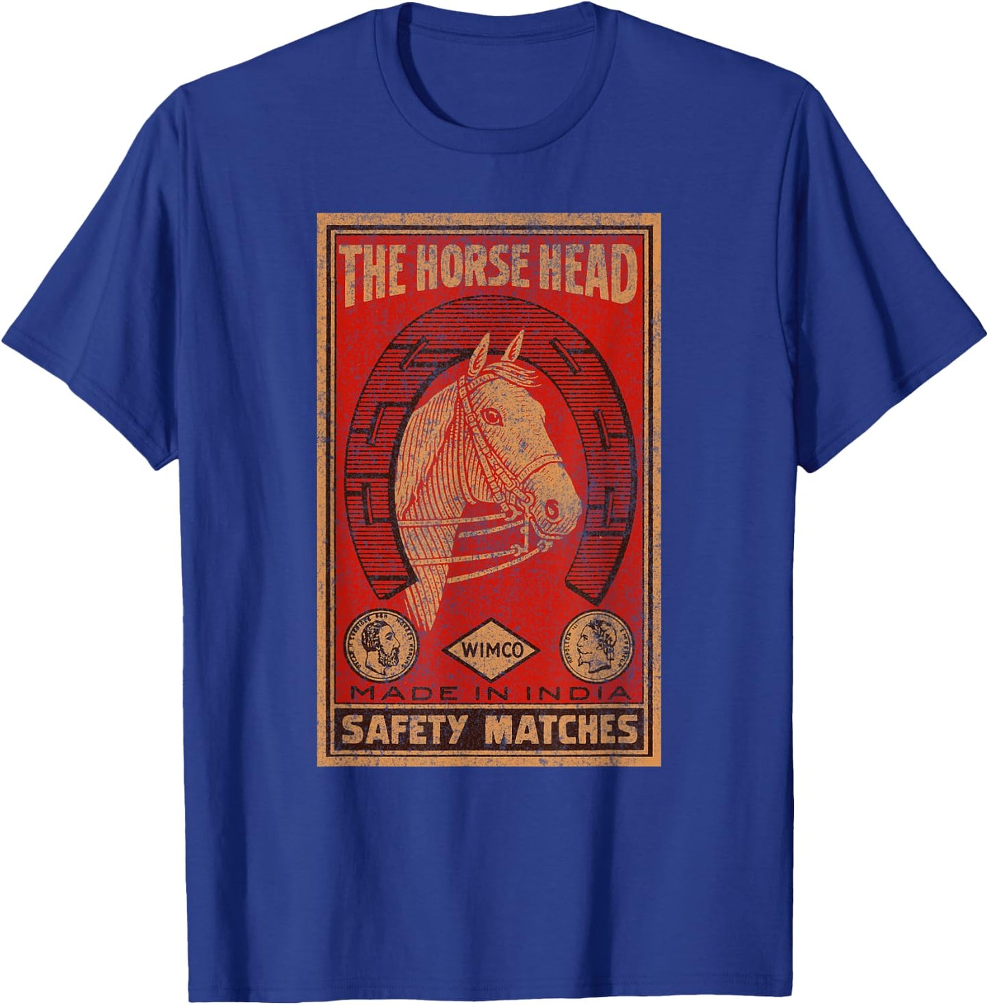 Matchbook Collector Gift Horse Head Matches T-Shirt - T-Shirt | Royal