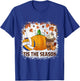 Pumpkin Spice Volleyball Tis The Season Fall Thanksgiving T-Shirt - T-Shirt | Royal