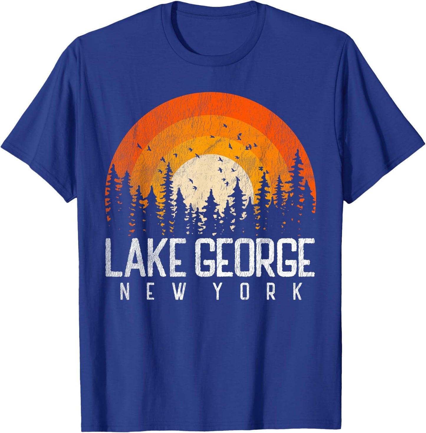 Lake George New York NY Shirt Retro Vintage 70s 80s 90s Gift T-Shirt - T-Shirt | Royal