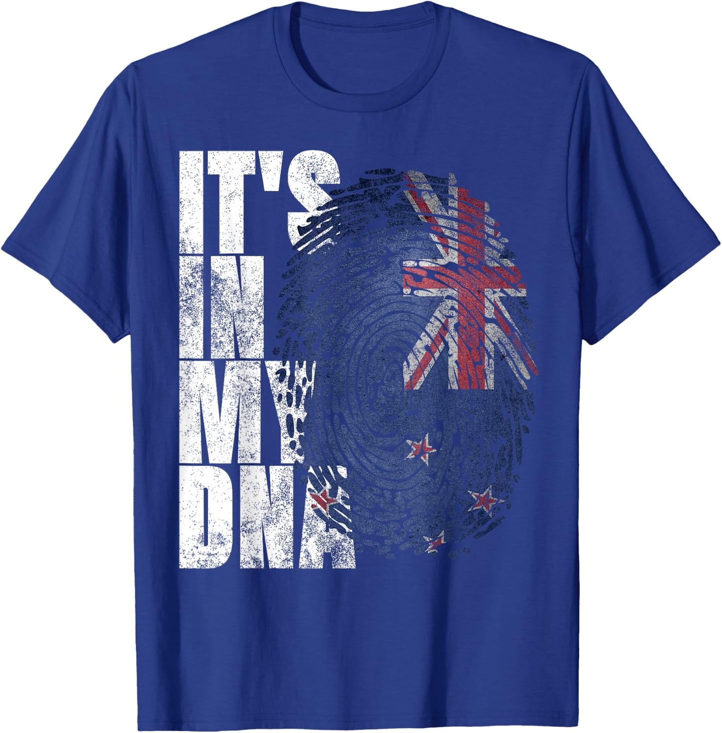 It's In My DNA New Zealand Maori Kiwi Gifts Haka Fan NZ Flag T-Shirt - T-Shirt | Royal