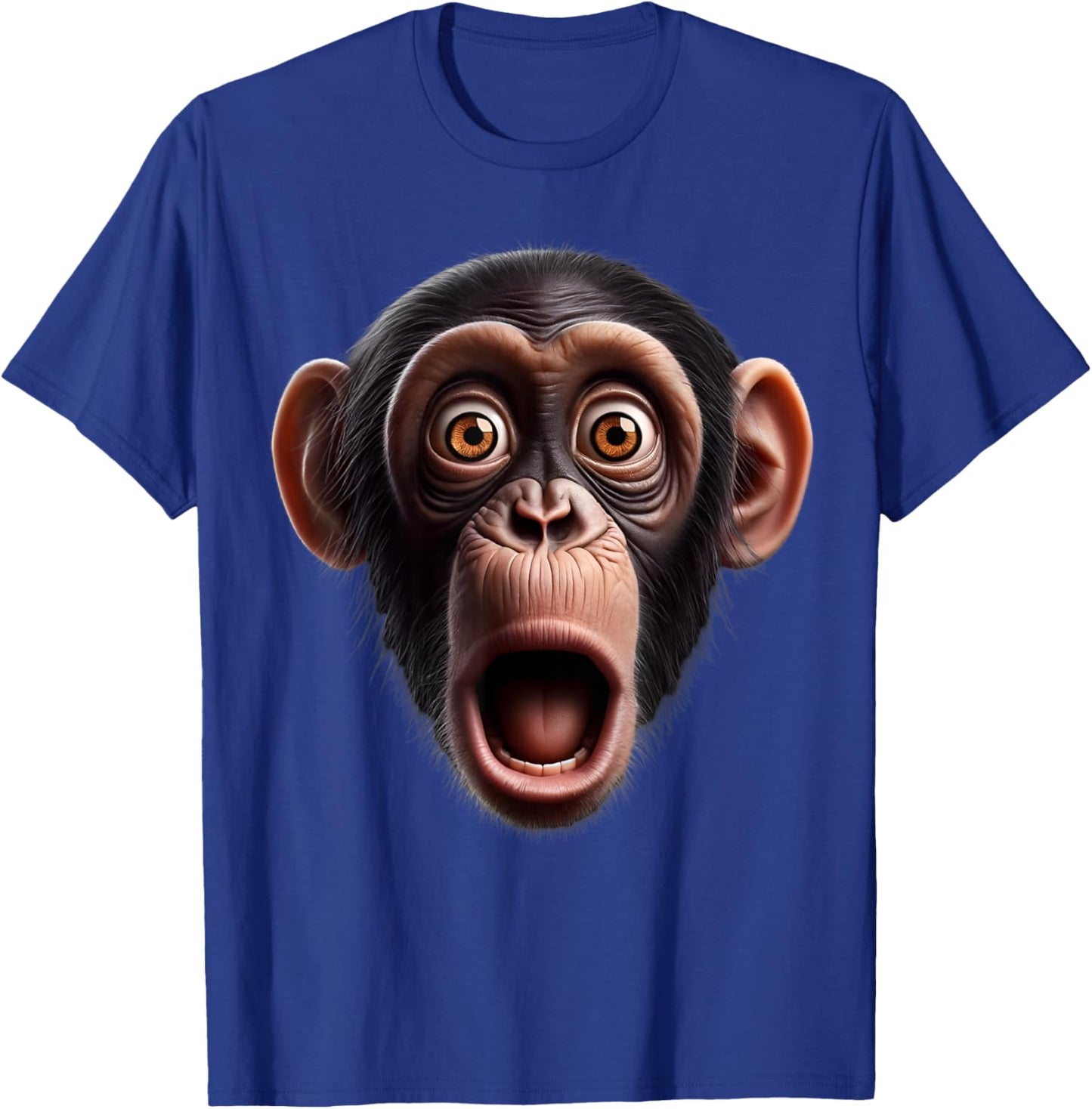 Funny Monkey Face chimpanzee T-Shirt - T-Shirt | Royal