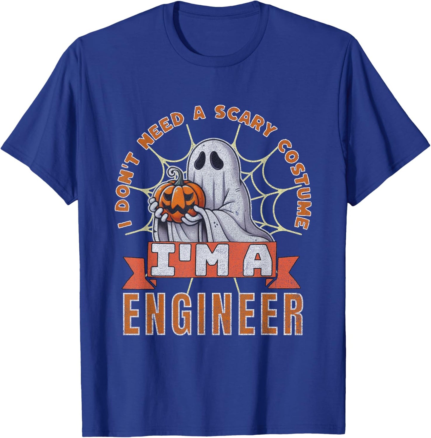 Halloween Engineer Ghost I'm an Engineer Costume T-Shirt - T-Shirt | Royal