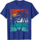 Cooler Sommerurlaub, Retro-Sonnenuntergang Palme T-Shirt - T-Shirt | Royal
