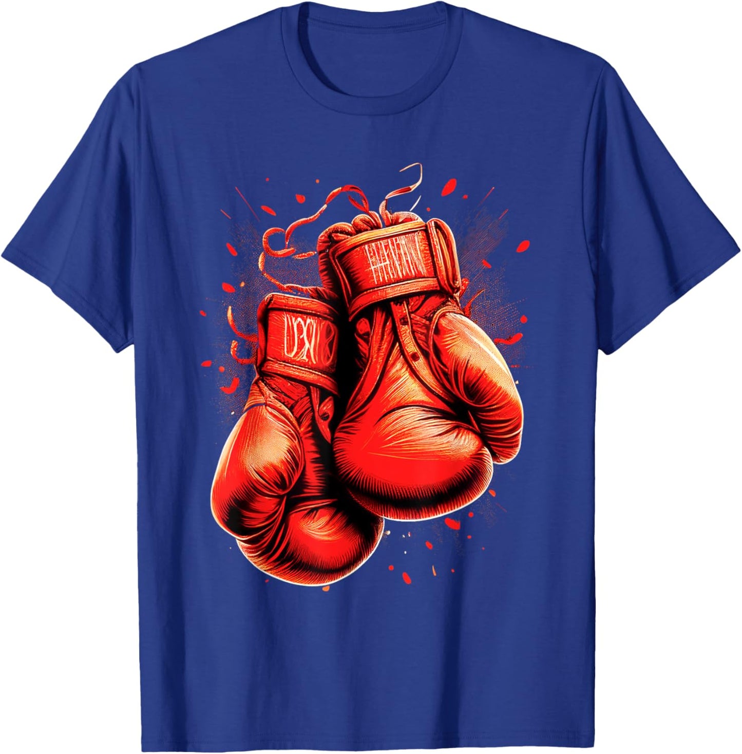 Retro Red Boxing Gloves Vintage Boxer T-Shirt - T-Shirt | Royal