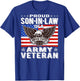 Proud Son-In-Law Of Army Veteran Patriotic Military Family T-Shirt - T-Shirt | Royal
