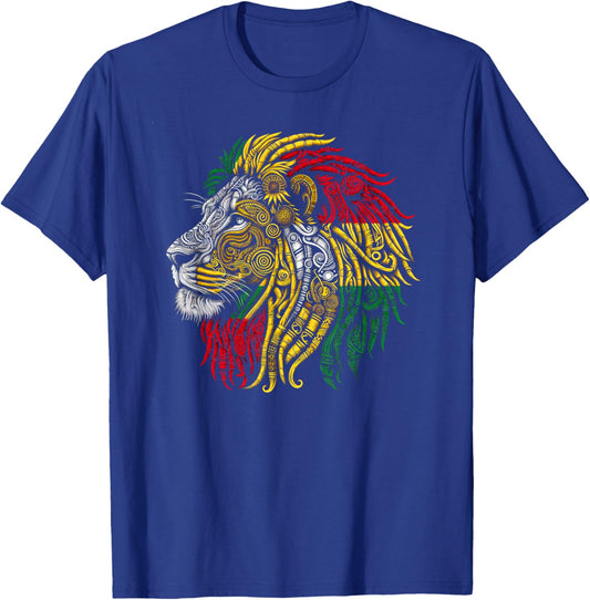 Heritage Rasta Lion T-Shirt - T-Shirt | Royal