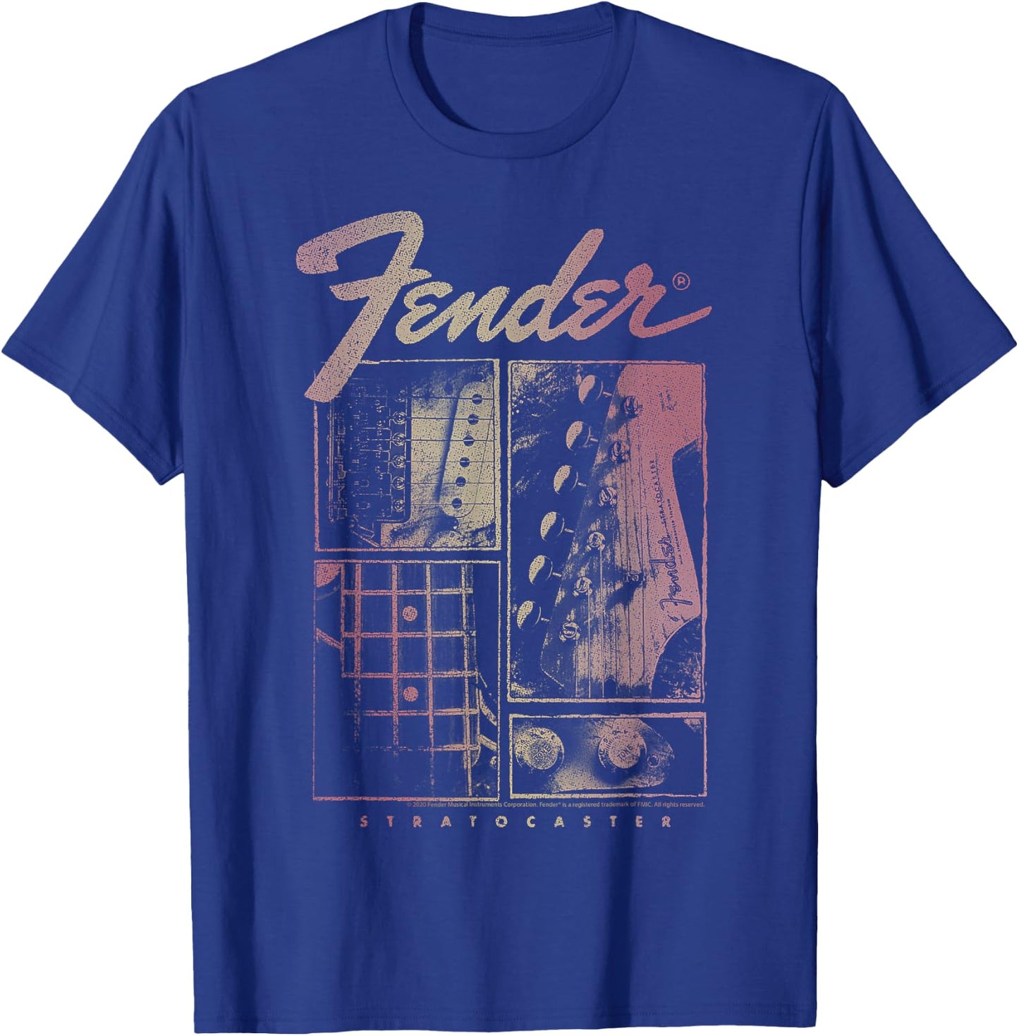 Fender Stratocaster Panels T-Shirt - T-Shirt | Royal