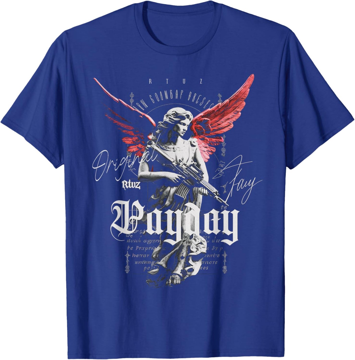 Hip Hop Y2K Vintage Hipster Edgy Urban Streetwear Angel T-Shirt - T-Shirt | Royal