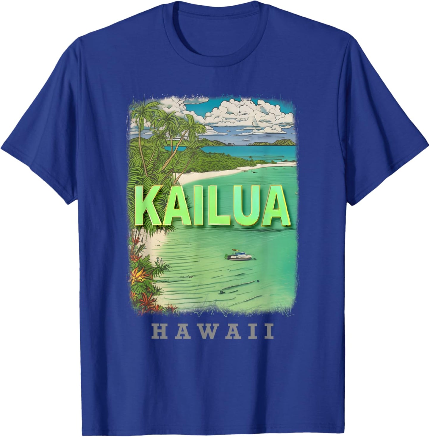 Kailua Hawaii HI Tropical Paradise SD586 T-Shirt - T-Shirt | Royal