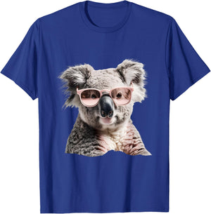 Cute koala with pink sunglasses, Australia, happiness T-Shirt - T-Shirt | Royal