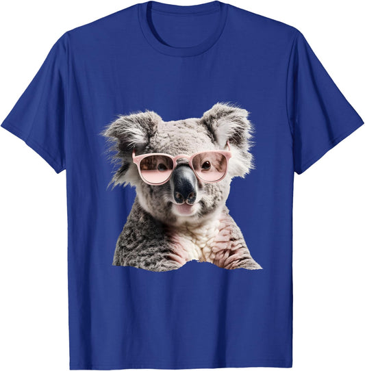 Cute koala with pink sunglasses, Australia, happiness T-Shirt - T-Shirt | Royal
