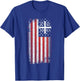 ICXC NIKA Christogram Cross American Flag Christian T-Shirt - T-Shirt | Royal