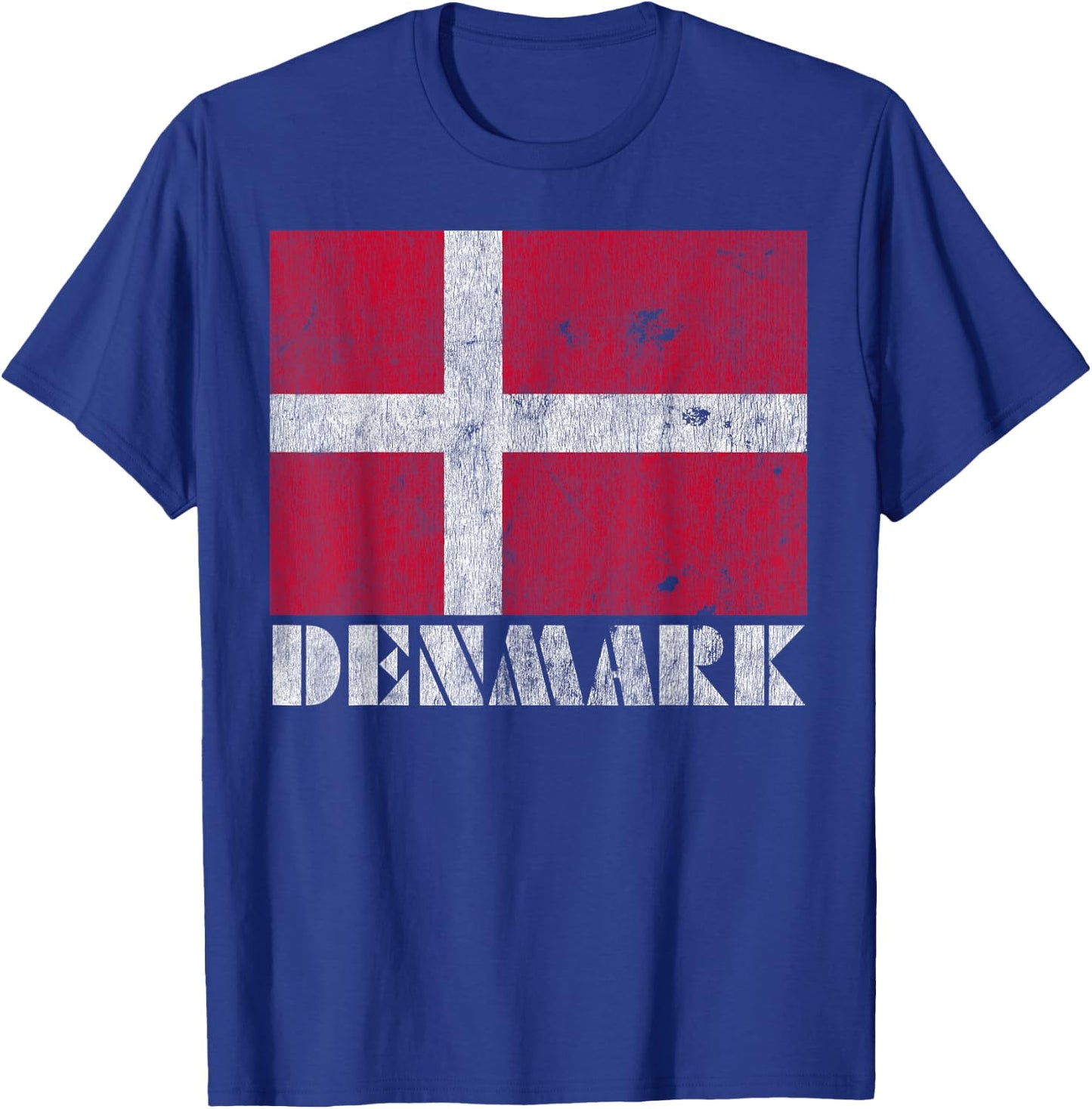 Danish Denmark Flag Shirt Vintage Country Souvenir Gift T-Shirt - T-Shirt | Royal
