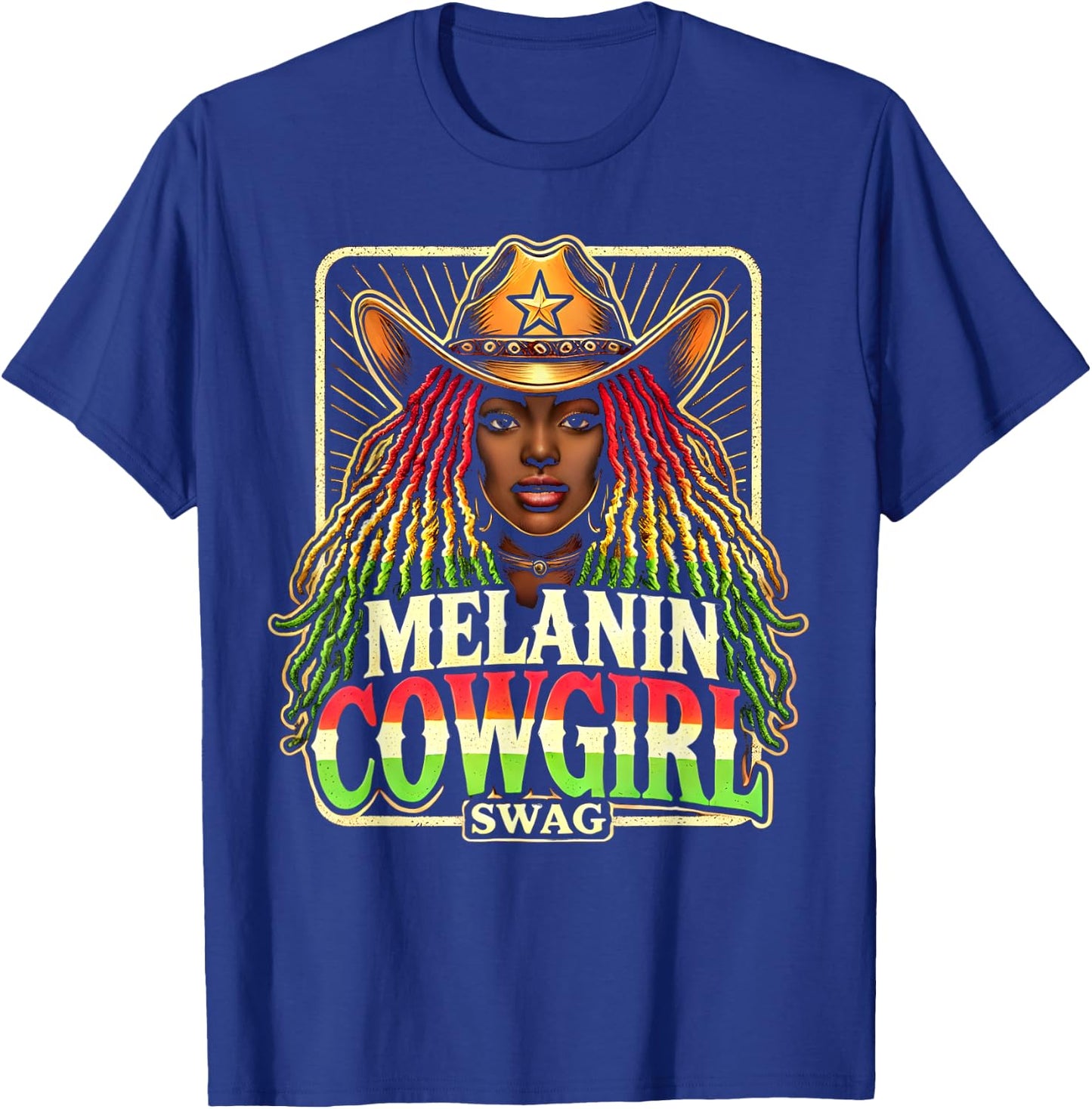 Melanin Cowgirls African American Cowgirl Swag T-Shirt - T-Shirt | Royal