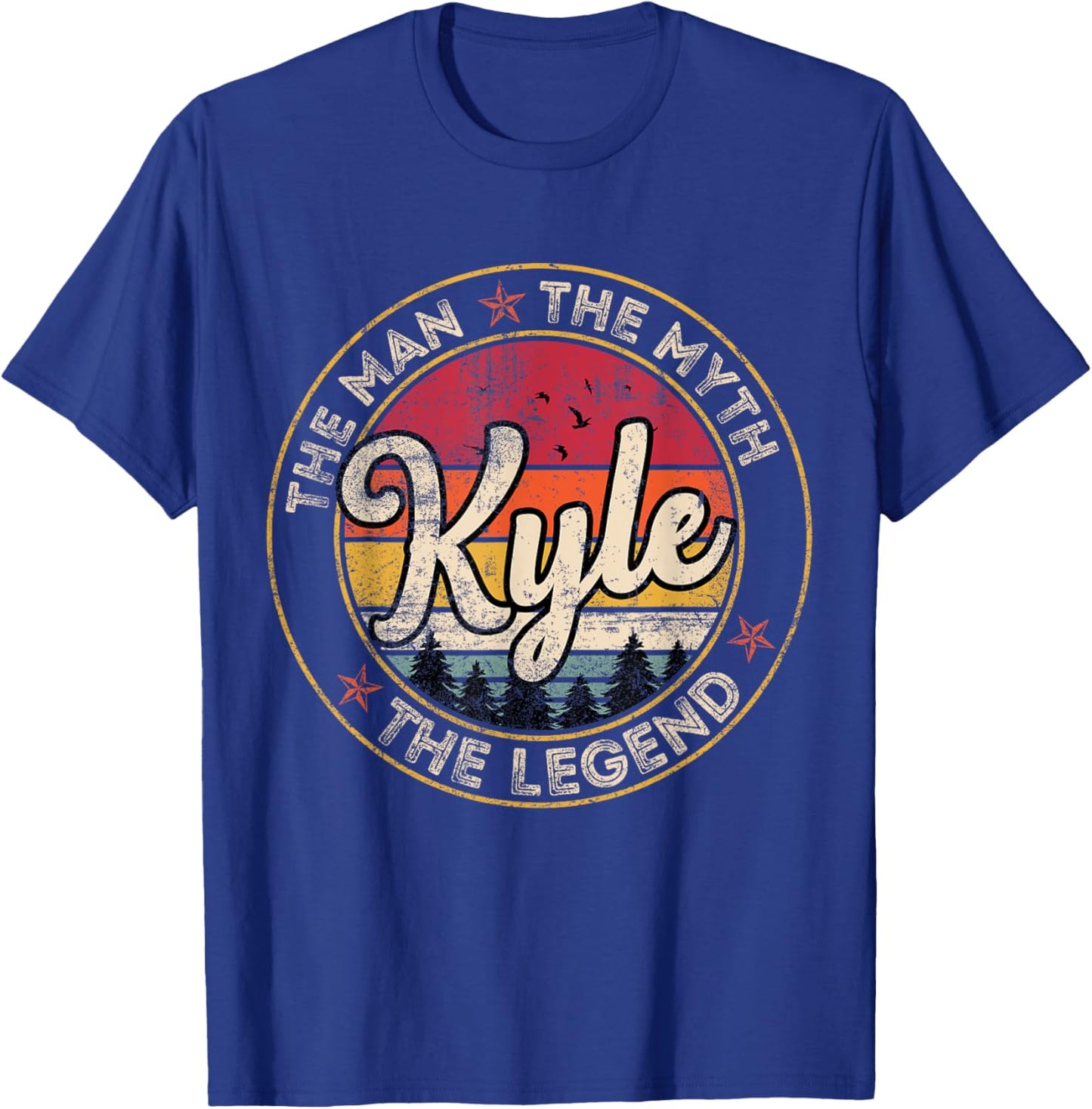 Kyle The Man The Myth The Legend Personalized Name T-Shirt - T-Shirt | Royal