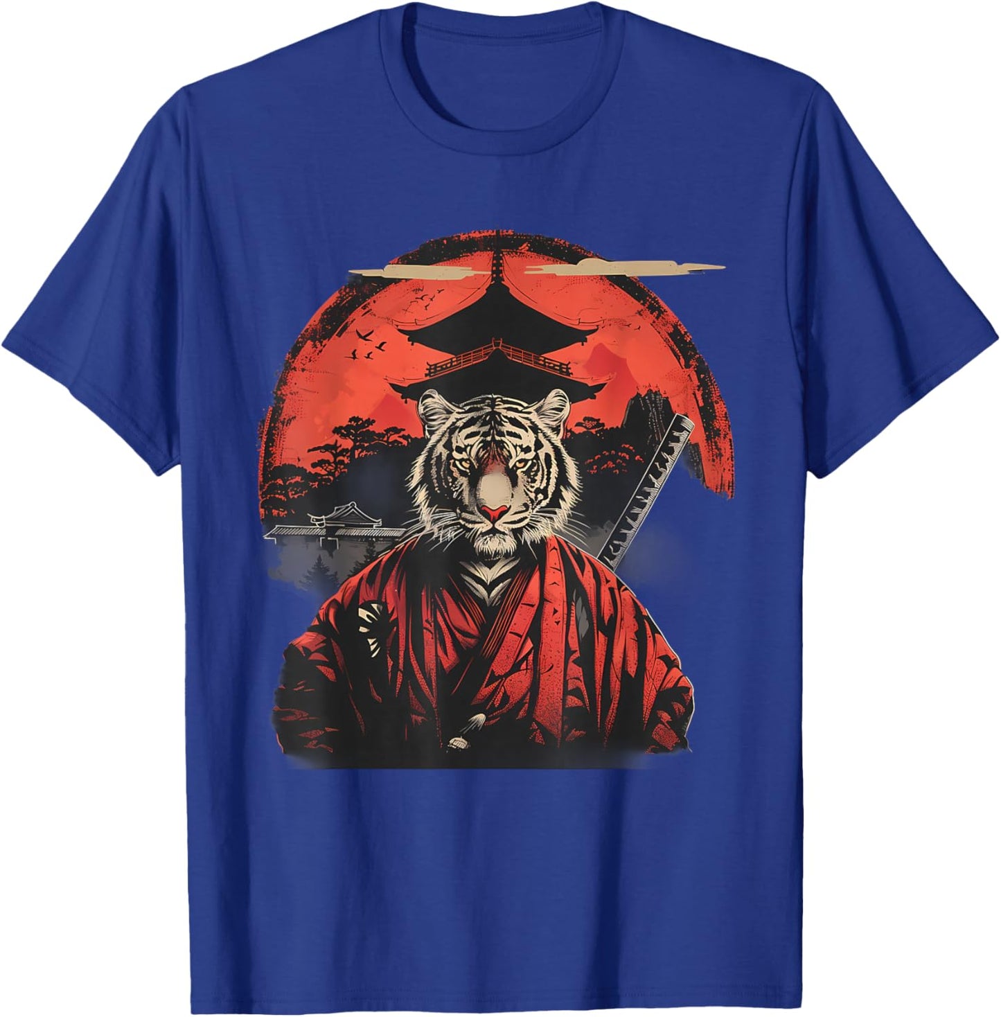Japanese Warrior Temple Japanese Samurai Tiger Samurai Tiger T-Shirt - T-Shirt | Royal